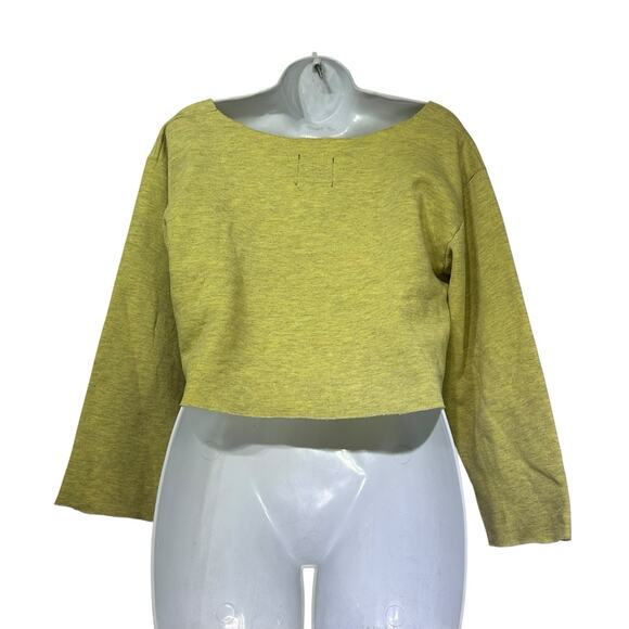 furst of a kind Georgetown Long sleeve distressed Crop top - Picture 4 of 5